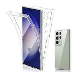 360º Silicon Case with Camera Shield for Samsung Galaxy S23 Ultra Transparent 360º Silicon Case with Camera Shield for Samsung Galaxy S23 Ultra Transparent